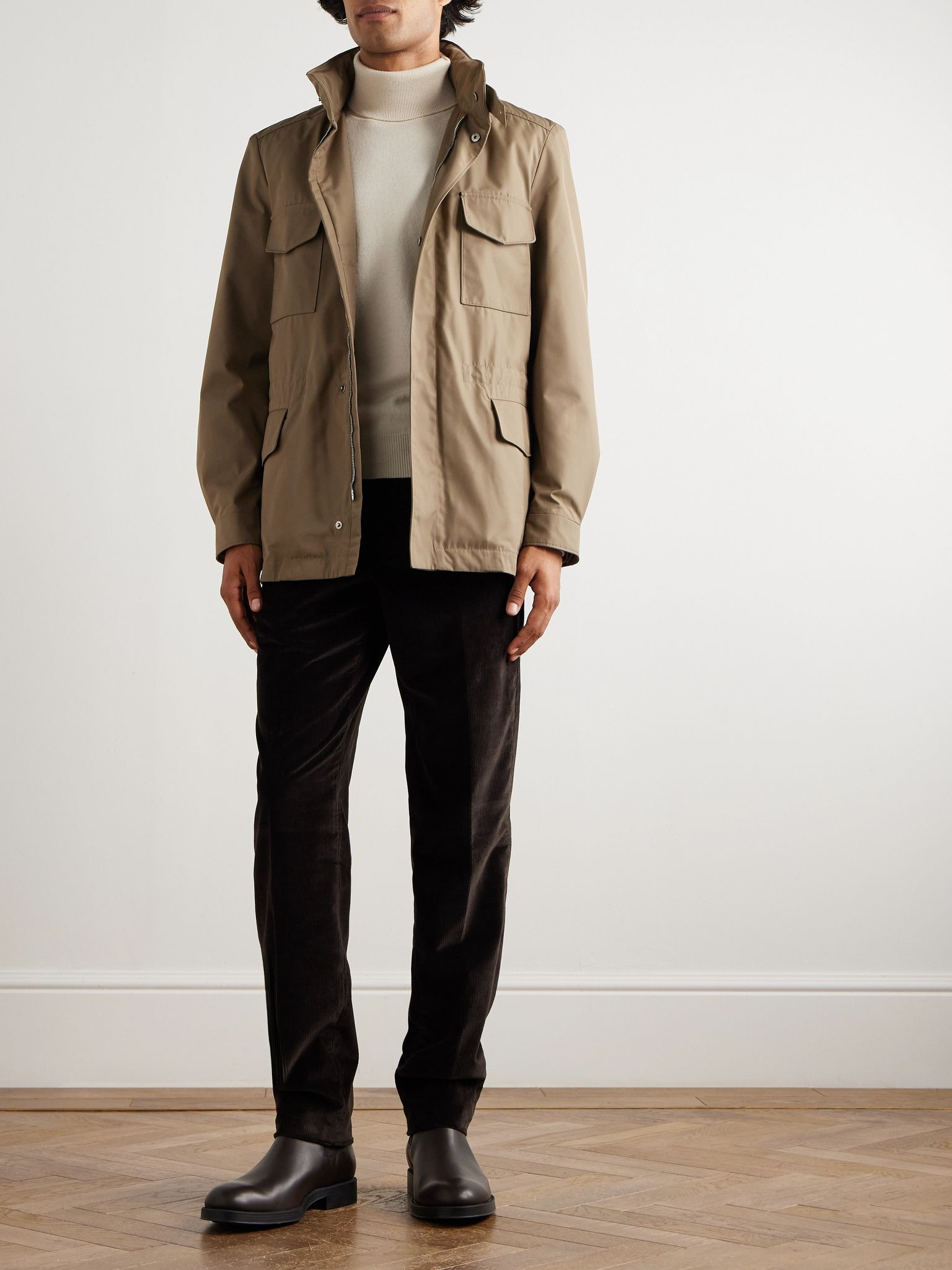 Jarno Hamptons Straight-Leg Cotton-Corduroy Trousers Brown - 2
