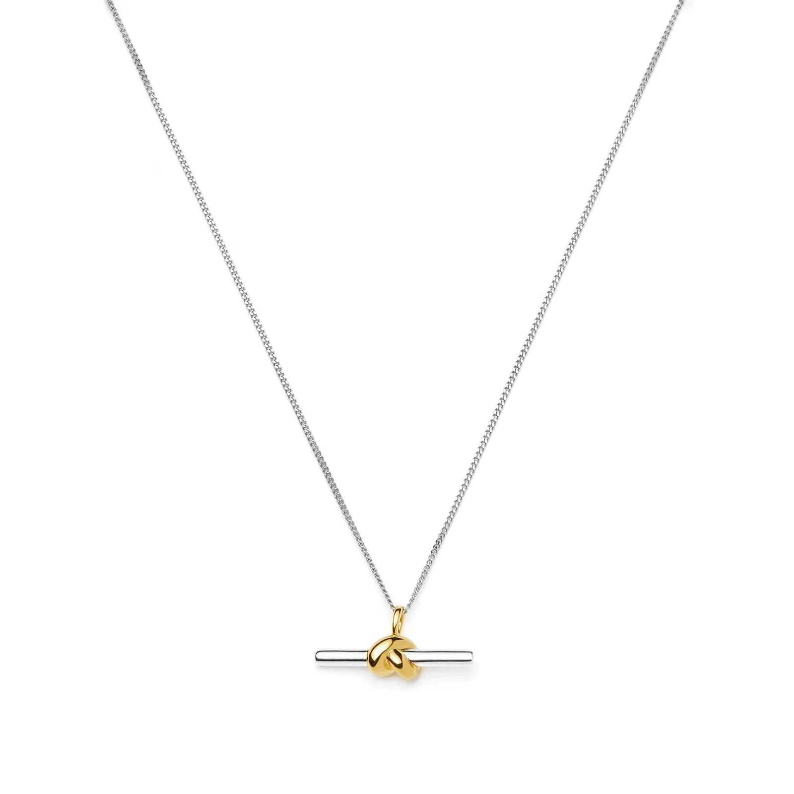 Missoma x Lucy Williams T-Bar Knot Pendant Necklace - 1
