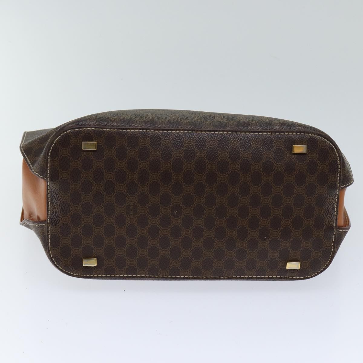 CELINE Macadam Canvas Hand Bag Pvc Brown - 5