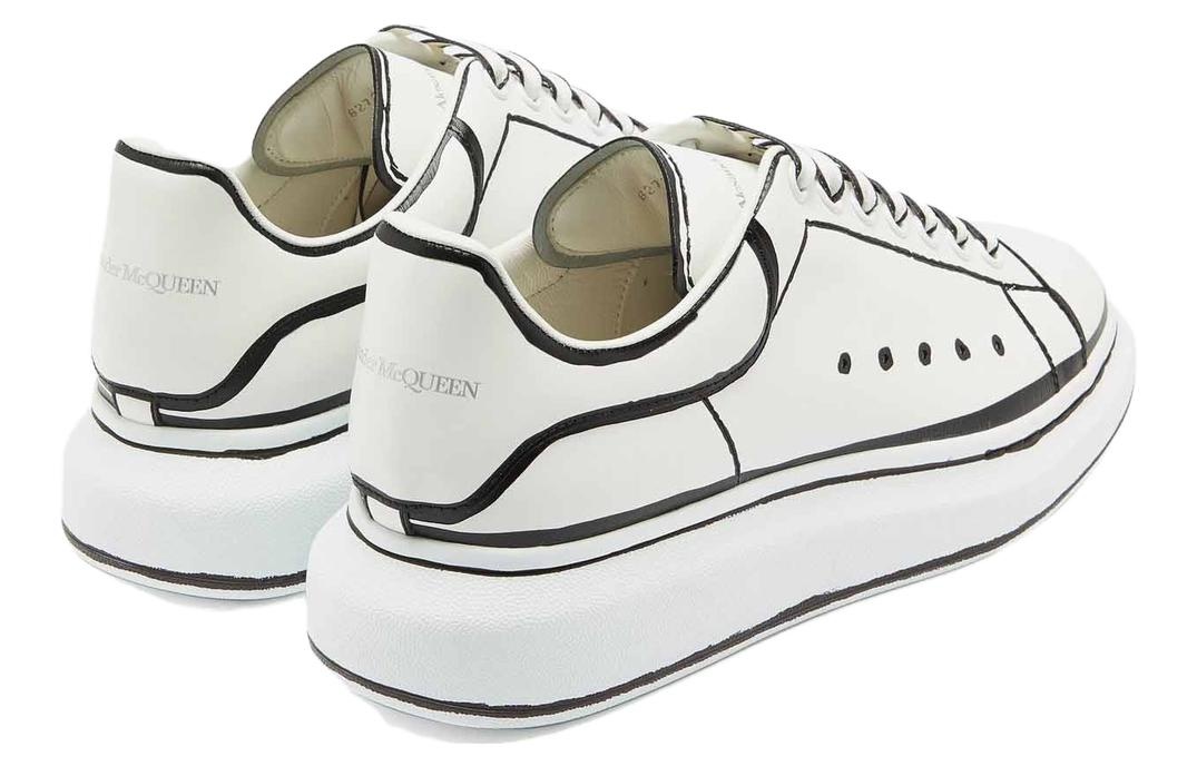 Alexander McQueen Oversized Sneaker 'White Black Outline' 627867WHYBI9061 - 5