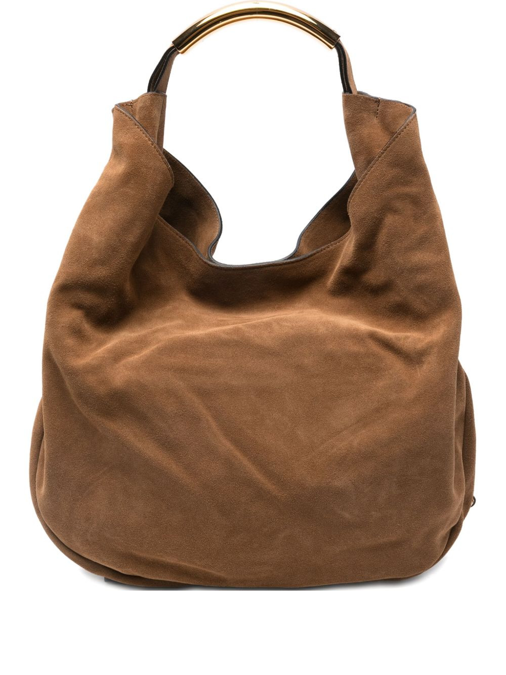 medium Handle Me suede shoulder bag - 1