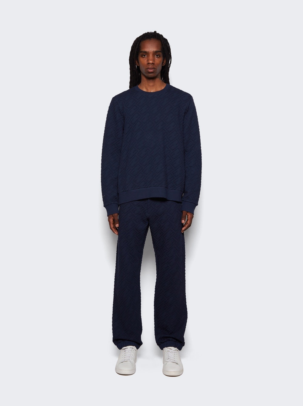 Embossed Jersey Sweatpants Navy - 2