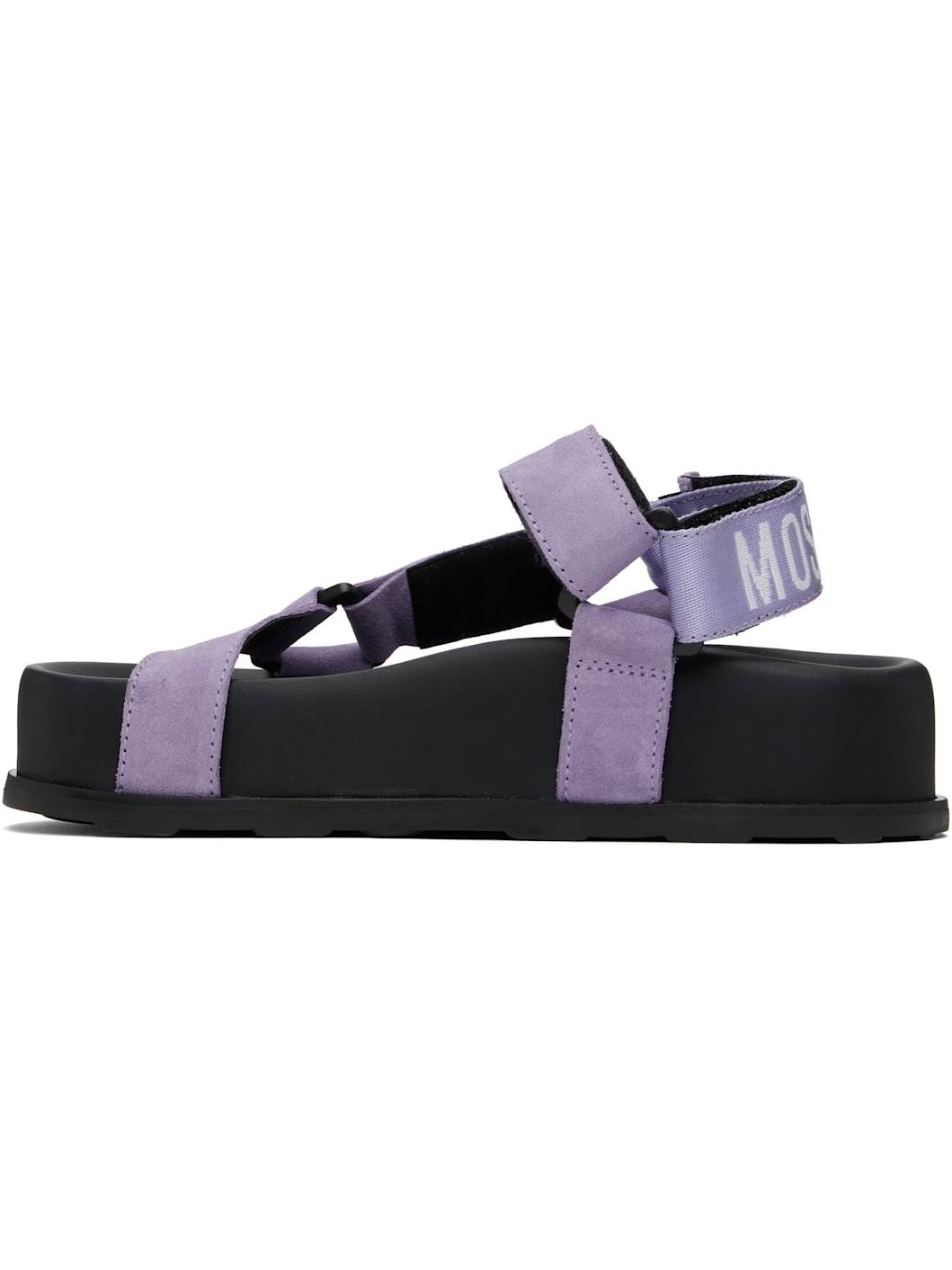 Purple & Black Sporty Sandals - 3