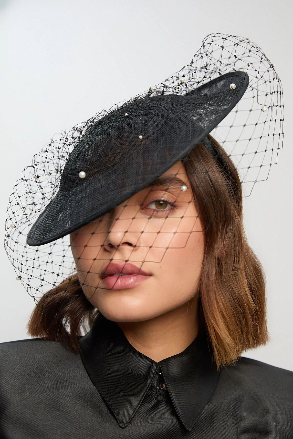 Pearl & Net Fascinator - 1