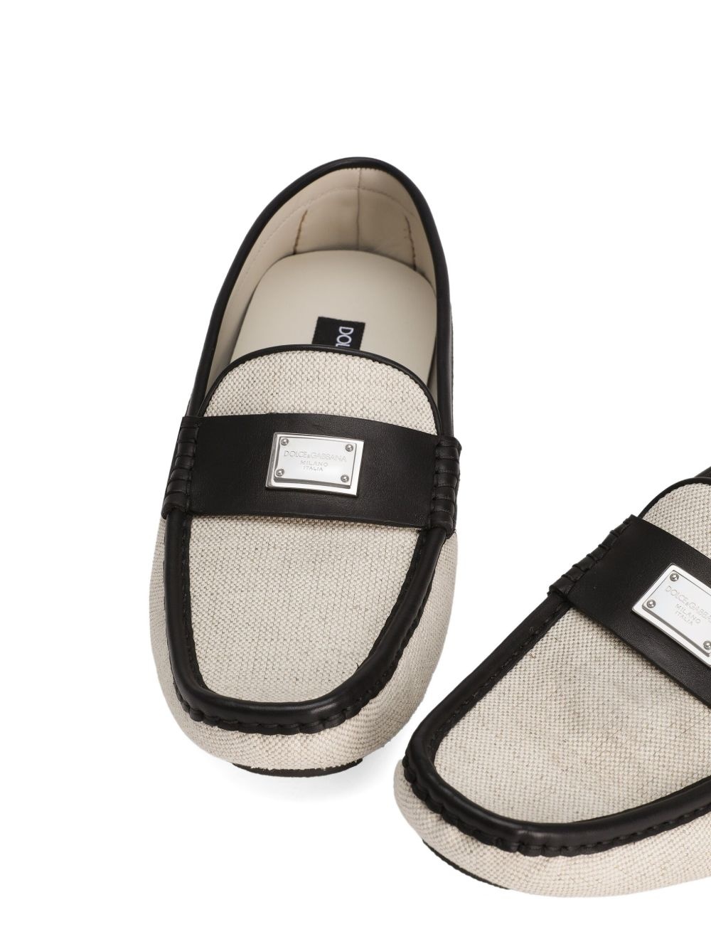 logo-plaque loafers - 4