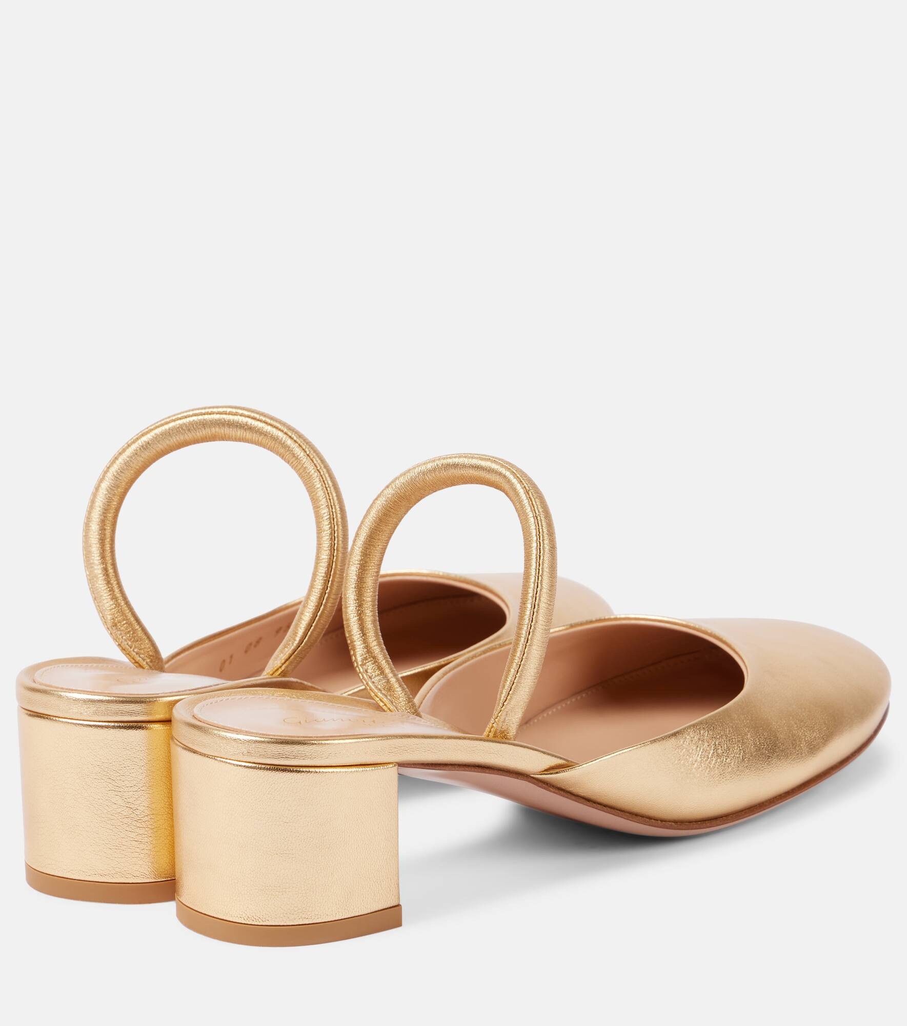 Tivoli 45 metallic leather mules - 3