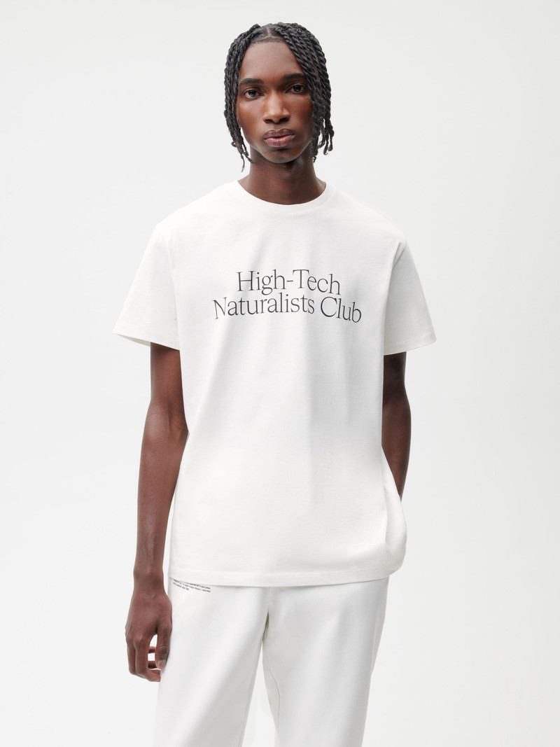 PANGAIA Mens High-Tech Naturalists Club T-shirt - Off-White outlook