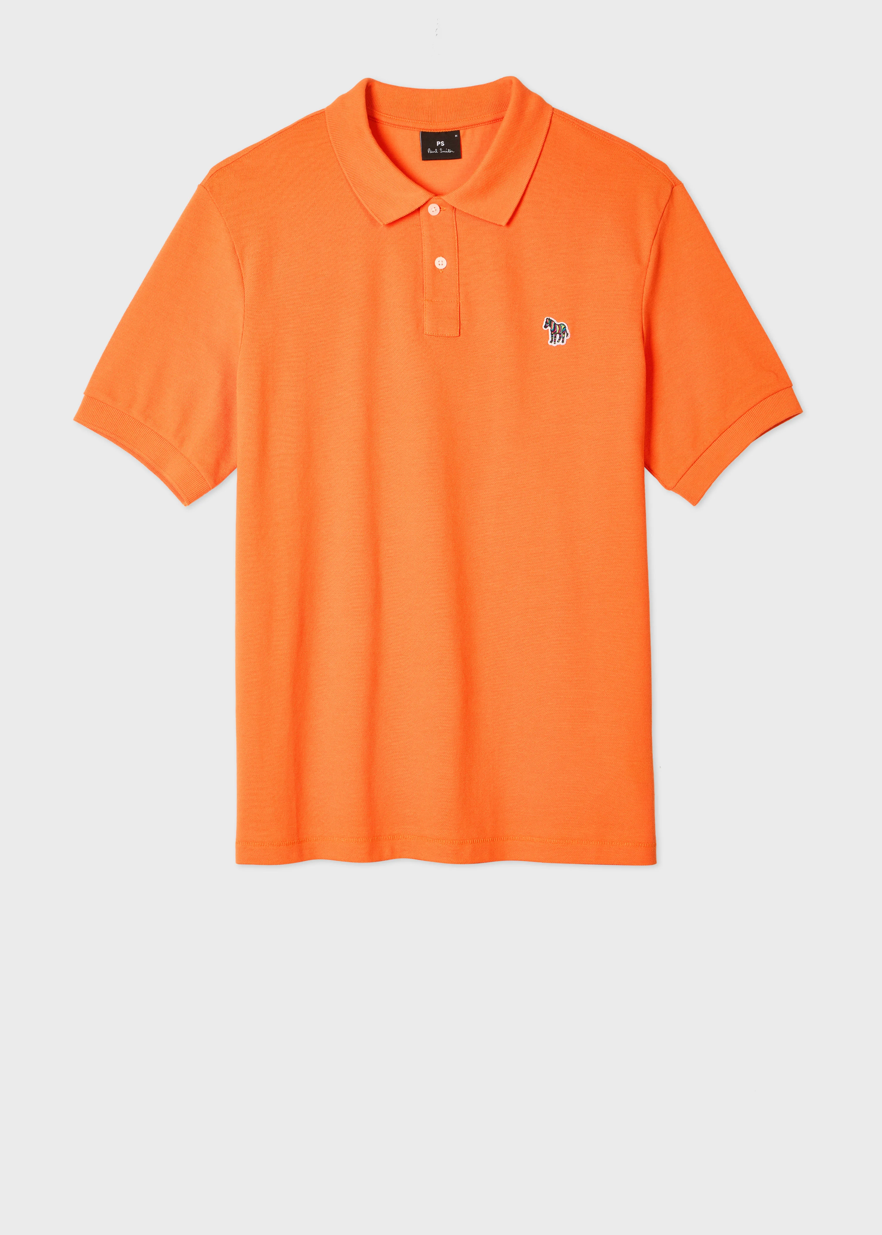 Orange Organic Cotton Zebra Polo Shirt - 1