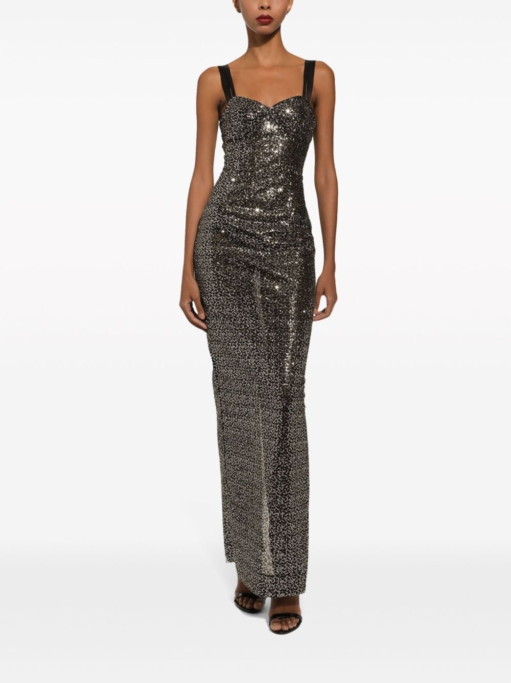 sequin-embellished maxi dress - 3