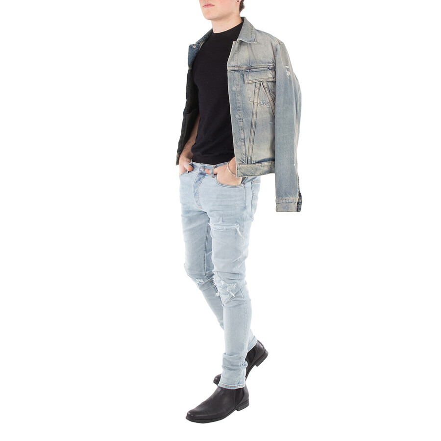 Amiri Men's Black MA Wool Silk Logo Tee - 5
