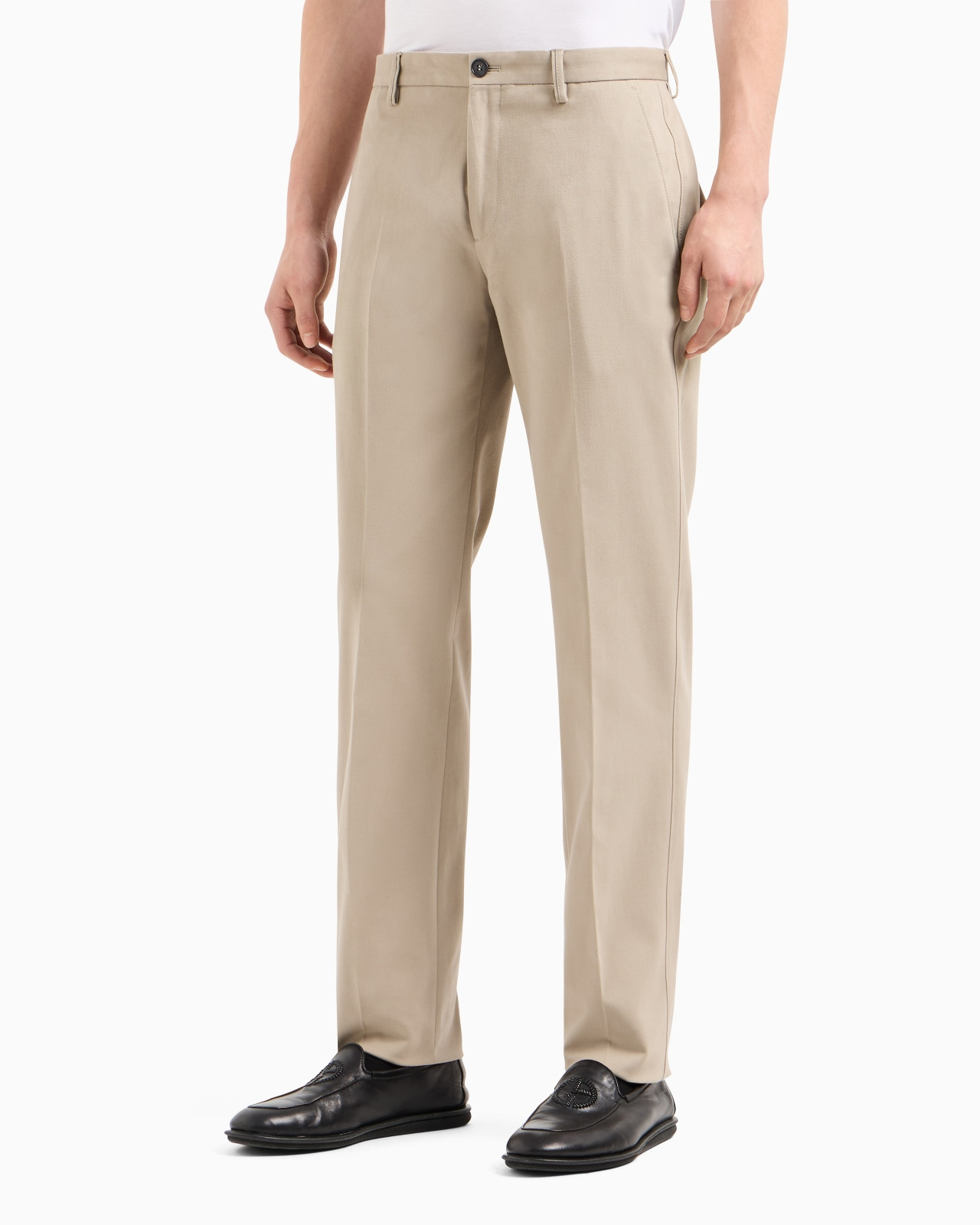 Stretch cashmere and cotton trousers - 4