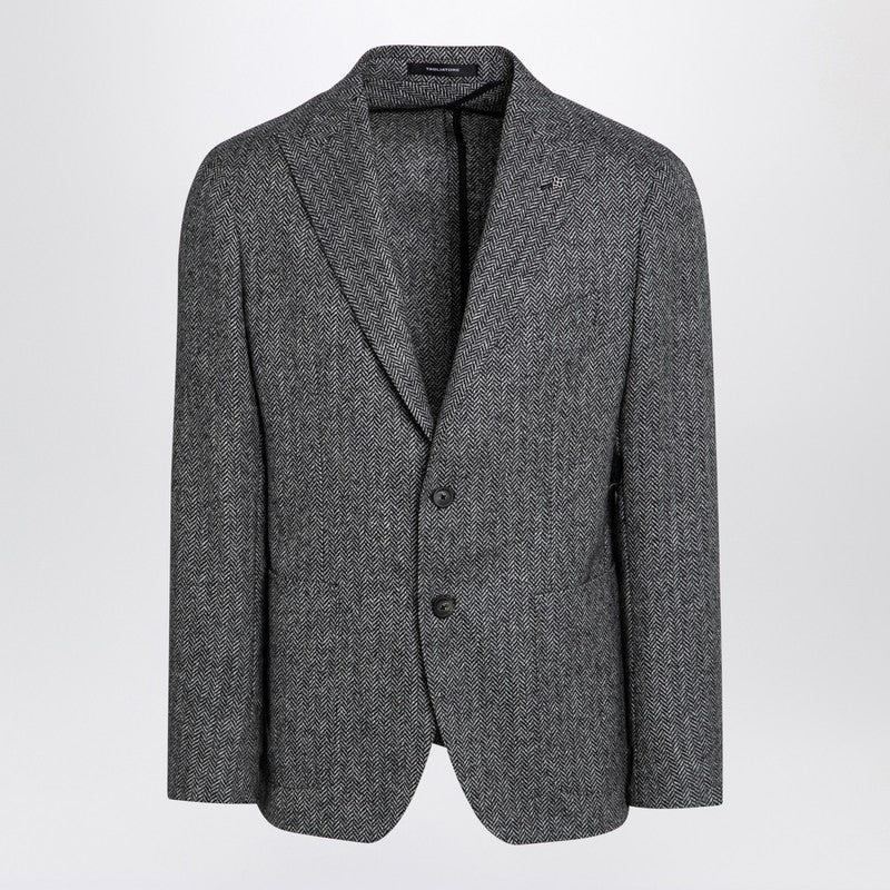 Tagliatore - Tagliatore Single-breasted wool herringbone jacket - 1