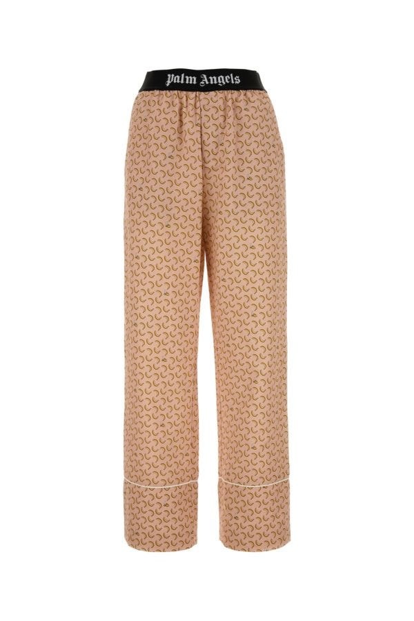 【関税&送料込】Palm Angels Printed Linen Blend Pant Palm Angels Linen blend pant with printed paisley panels