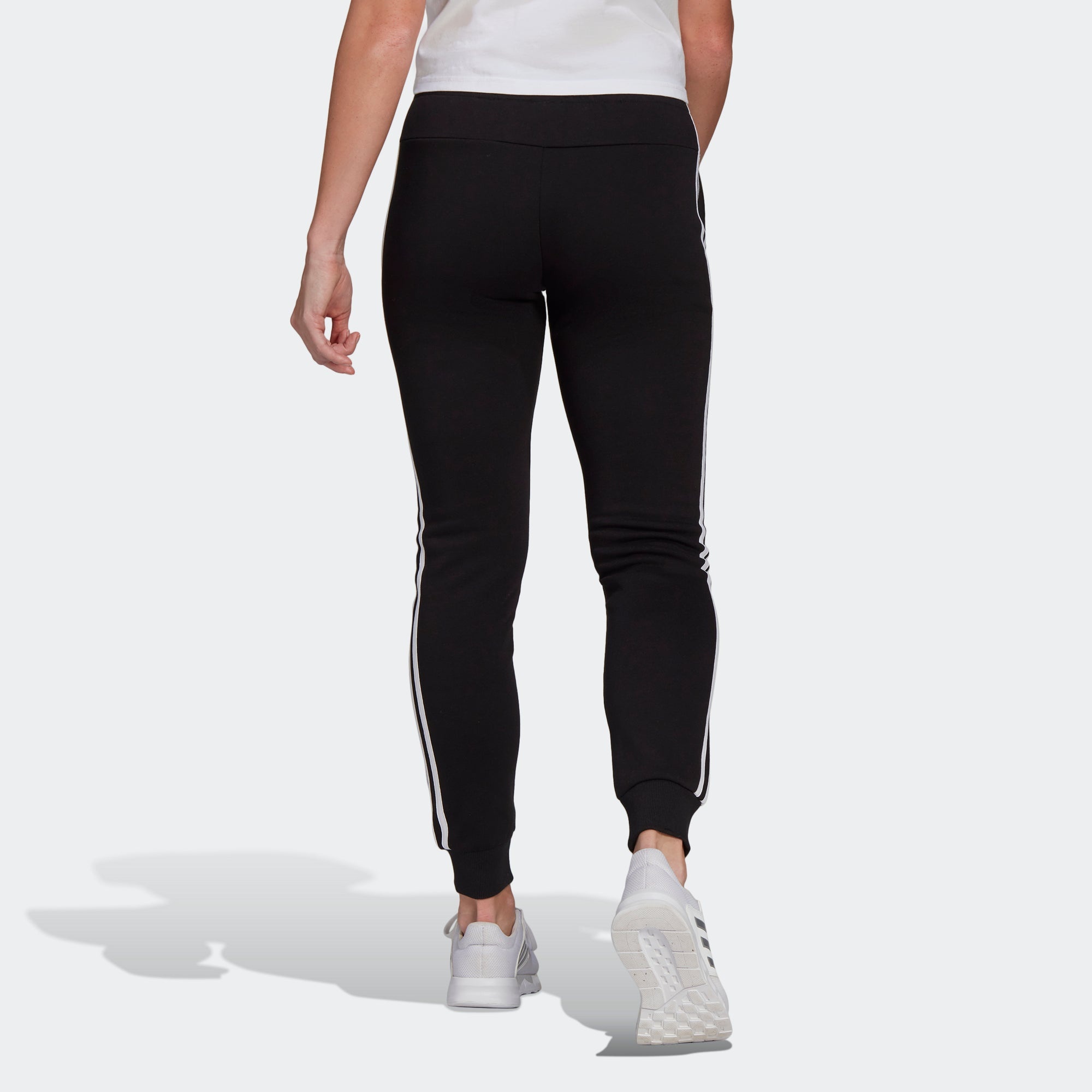 (WMNS) adidas Essentials Fleece 3-Stripes Pants Asia Sizing 'Black' GM5551 - 3
