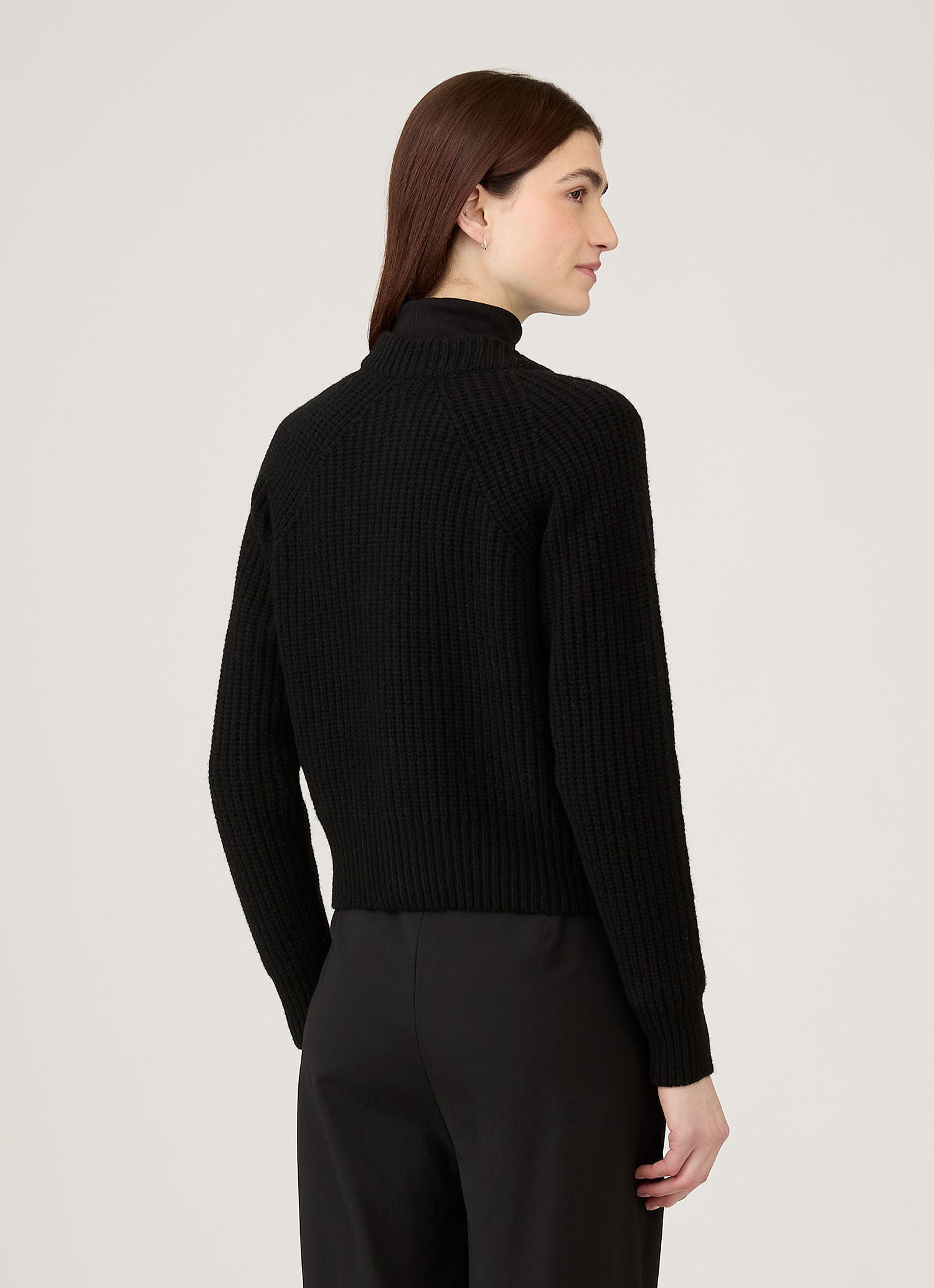 Ribbed Crew Neck Cardigan - 3