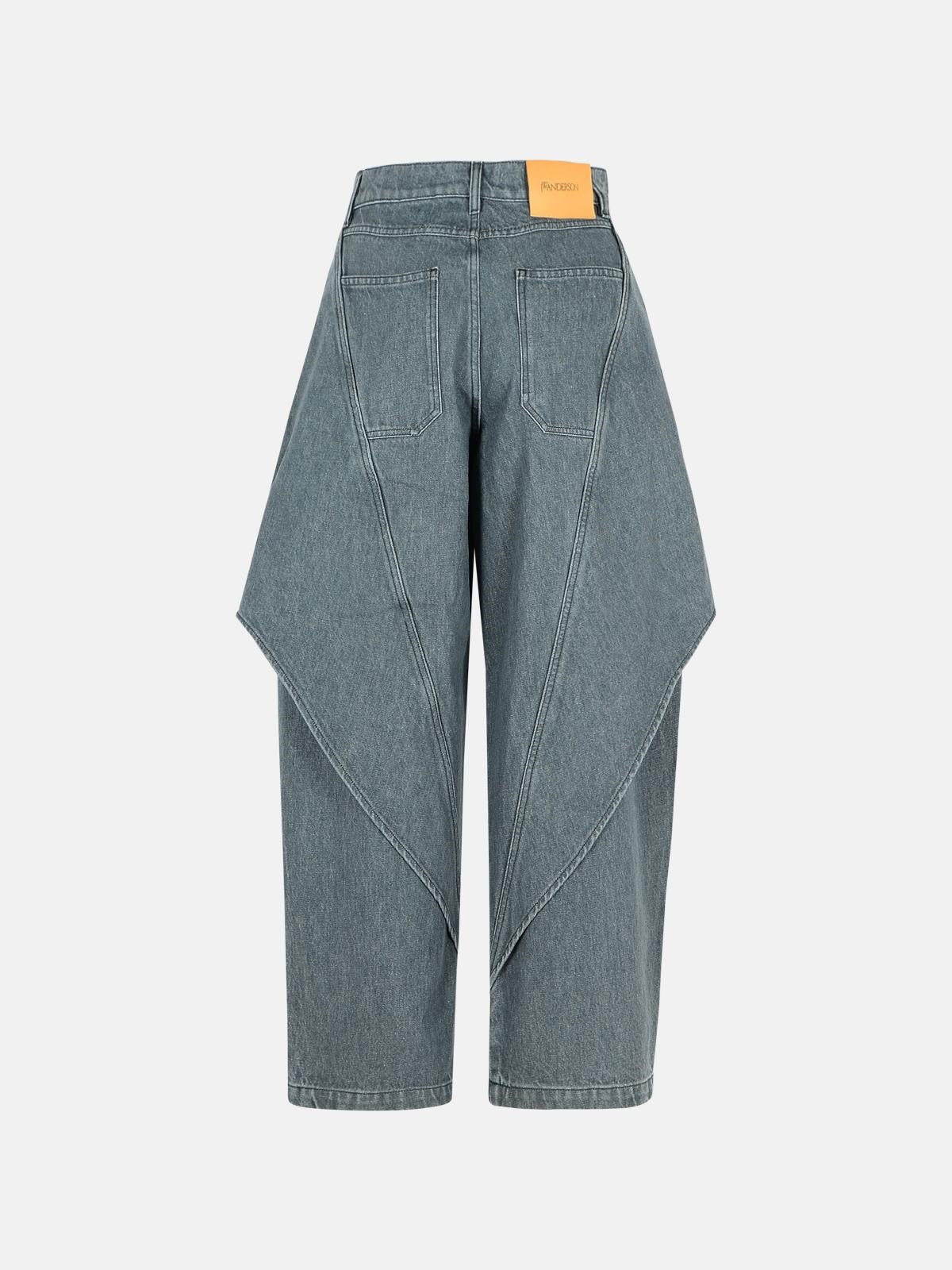 GREY COTTON 'SCULTURAL' JEANS - 3