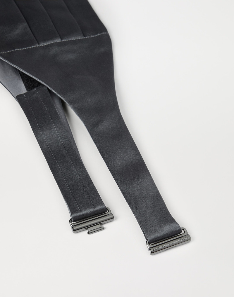 Brunello Cucinelli Silk and cotton satin cummerbund outlook