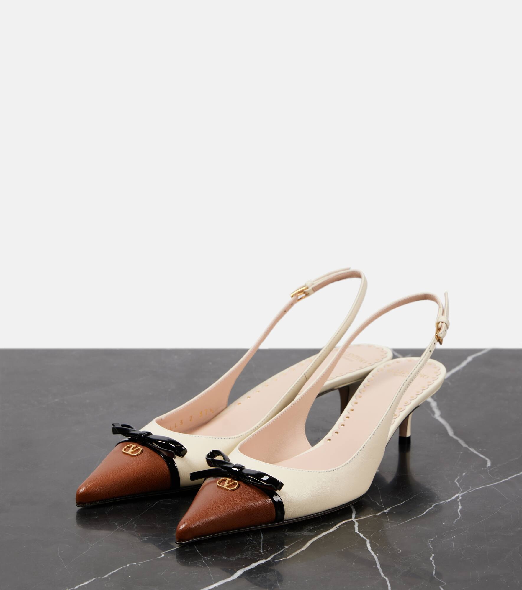 Bepointy 45 leather slingback pumps - 4