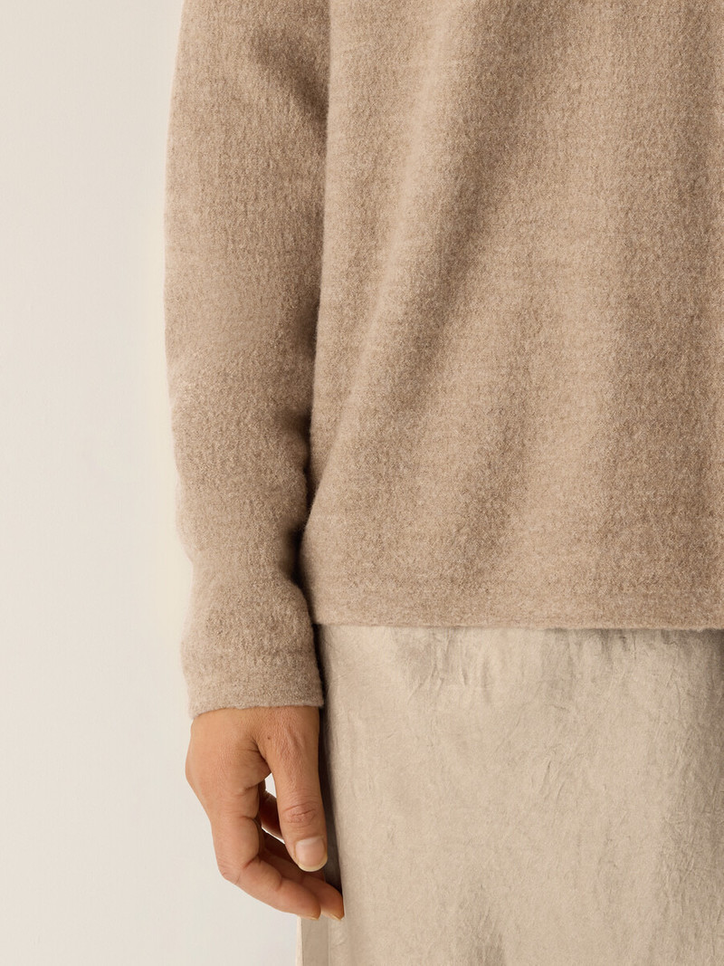 Fine Felted Wool Crew Neck Top in Regenerative Wool 5