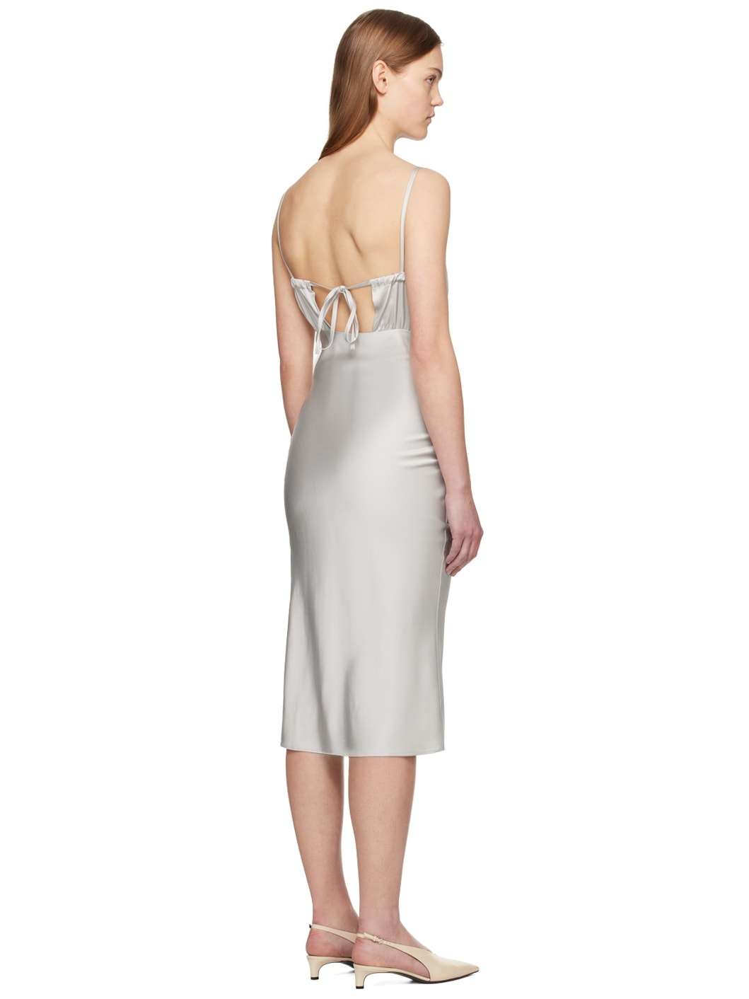 【関税込み】Kijun グレー Emma ミディアムドレス Kijun Gray Emma Midi Dress | REVERSIBLE