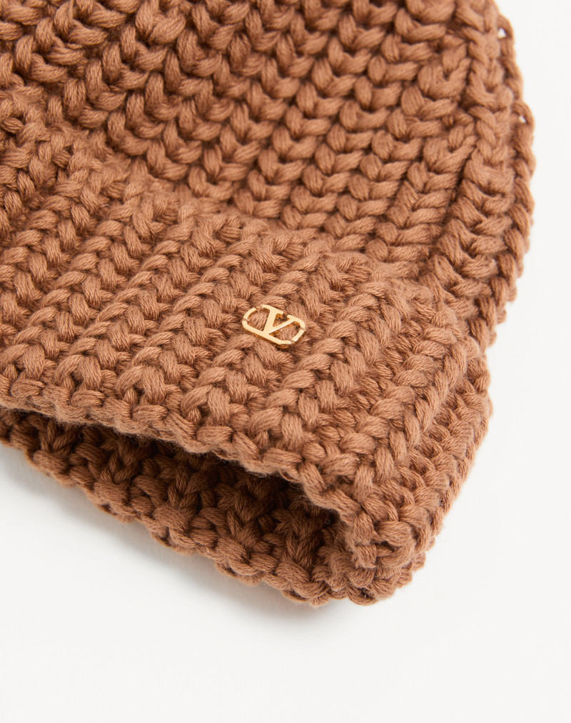 VLOGO SIGNATURE KNITTED COTTON BEANIE 3
