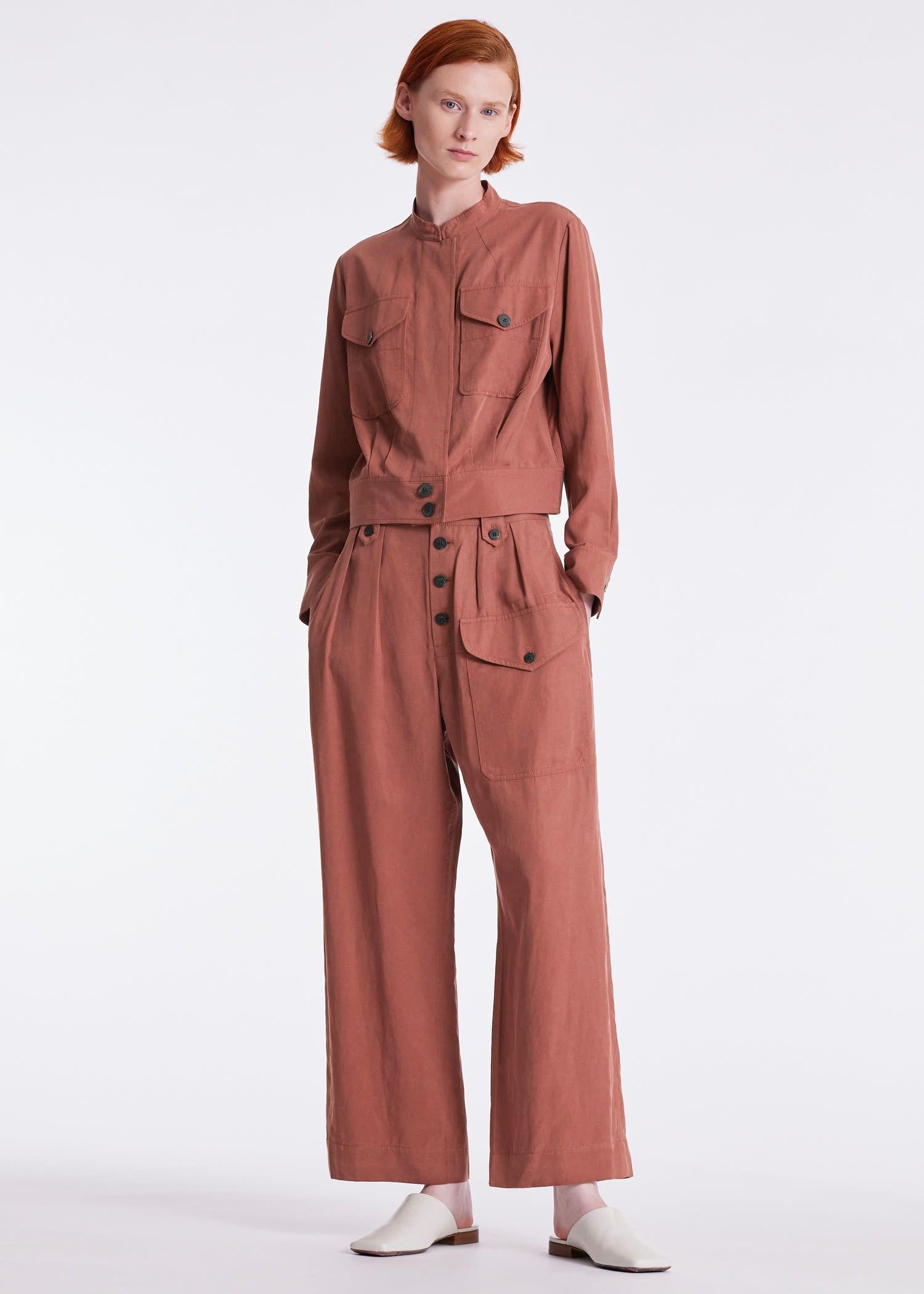 Linen Cropped Cargo Pants - 5