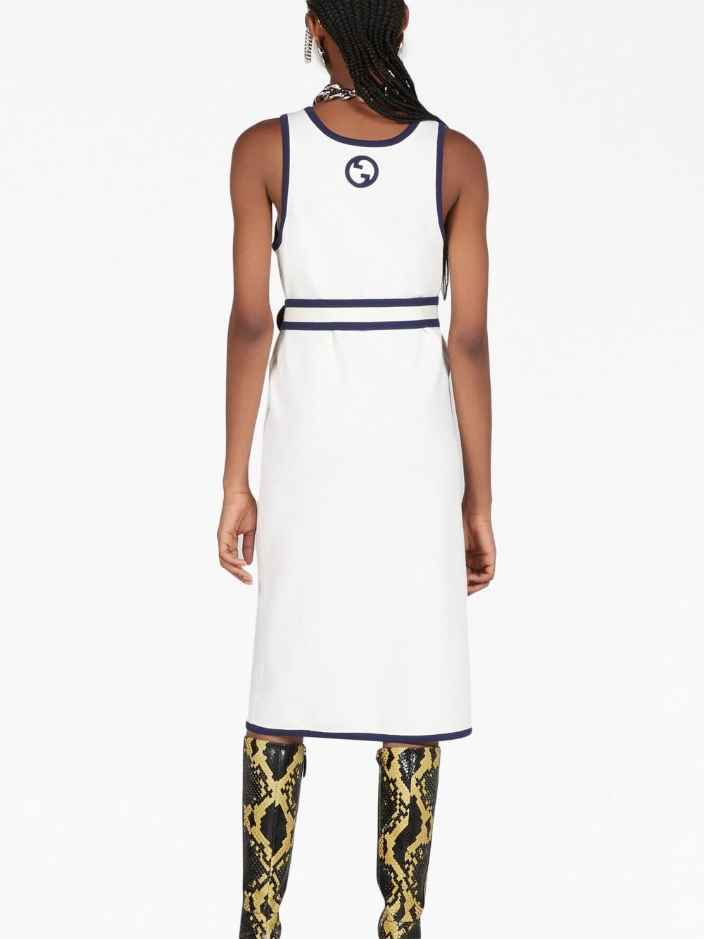 belted midi dress - 4
