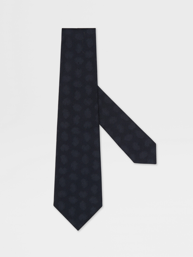 DARK BLUE SILK TIE 1