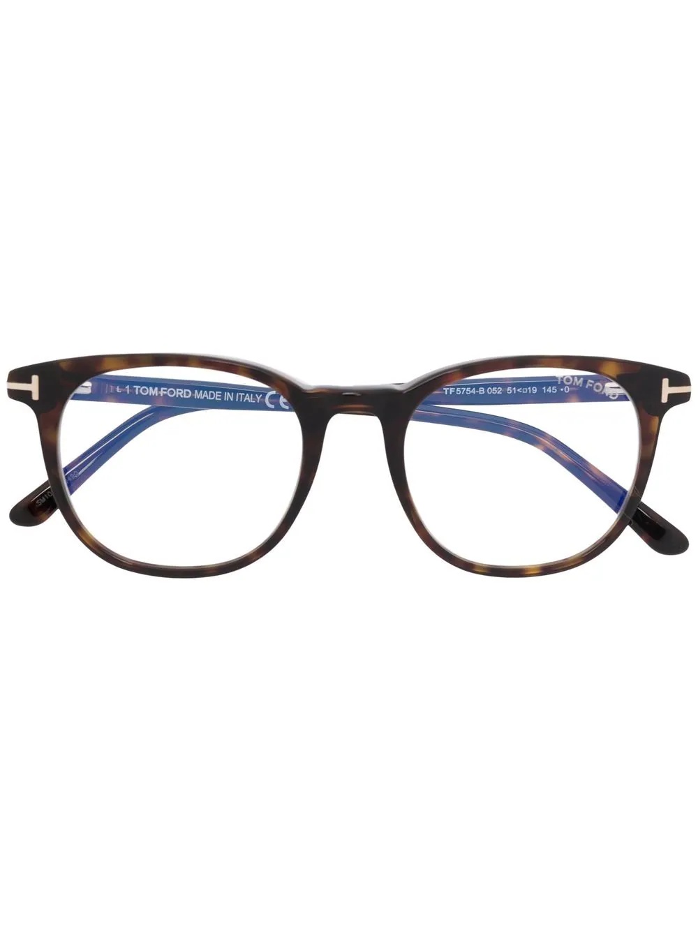 tortoiseshell round-frame glasses - 1