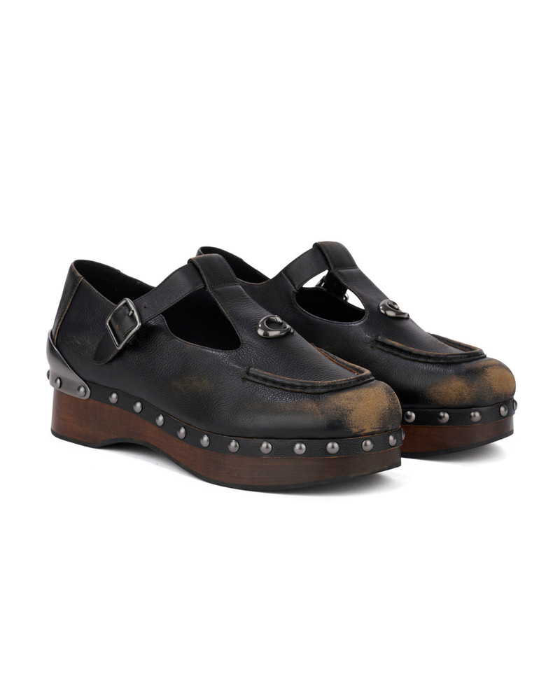 Brain Dead x Coach Leather Wooden Mary Jane - Black 2