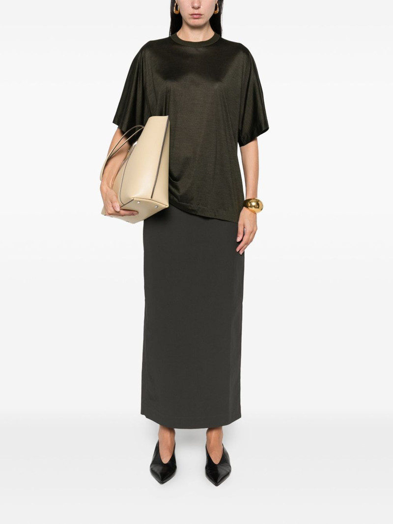Carven round-neck silk T-shirt outlook
