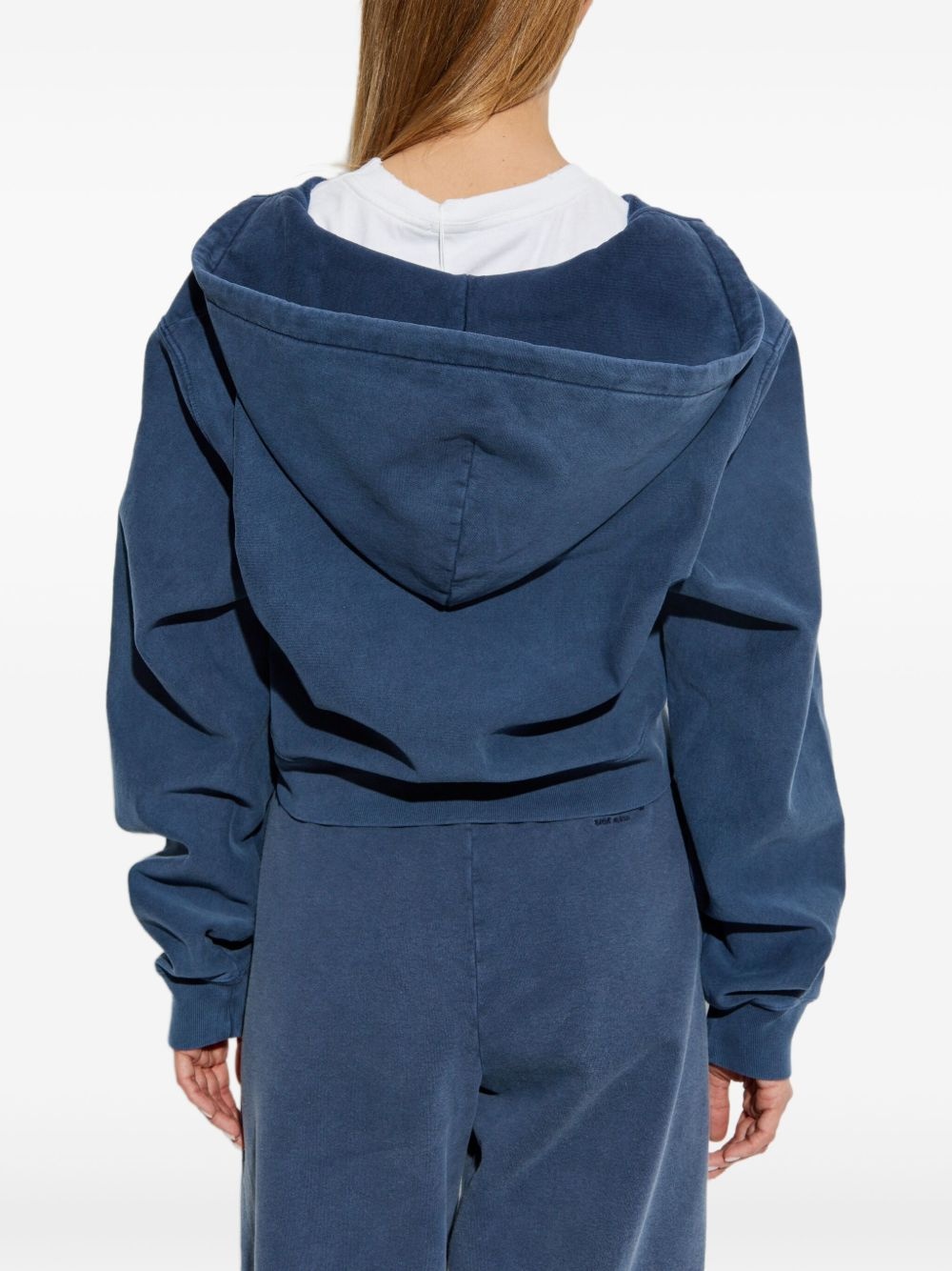 distressed cotton hoodie - 4