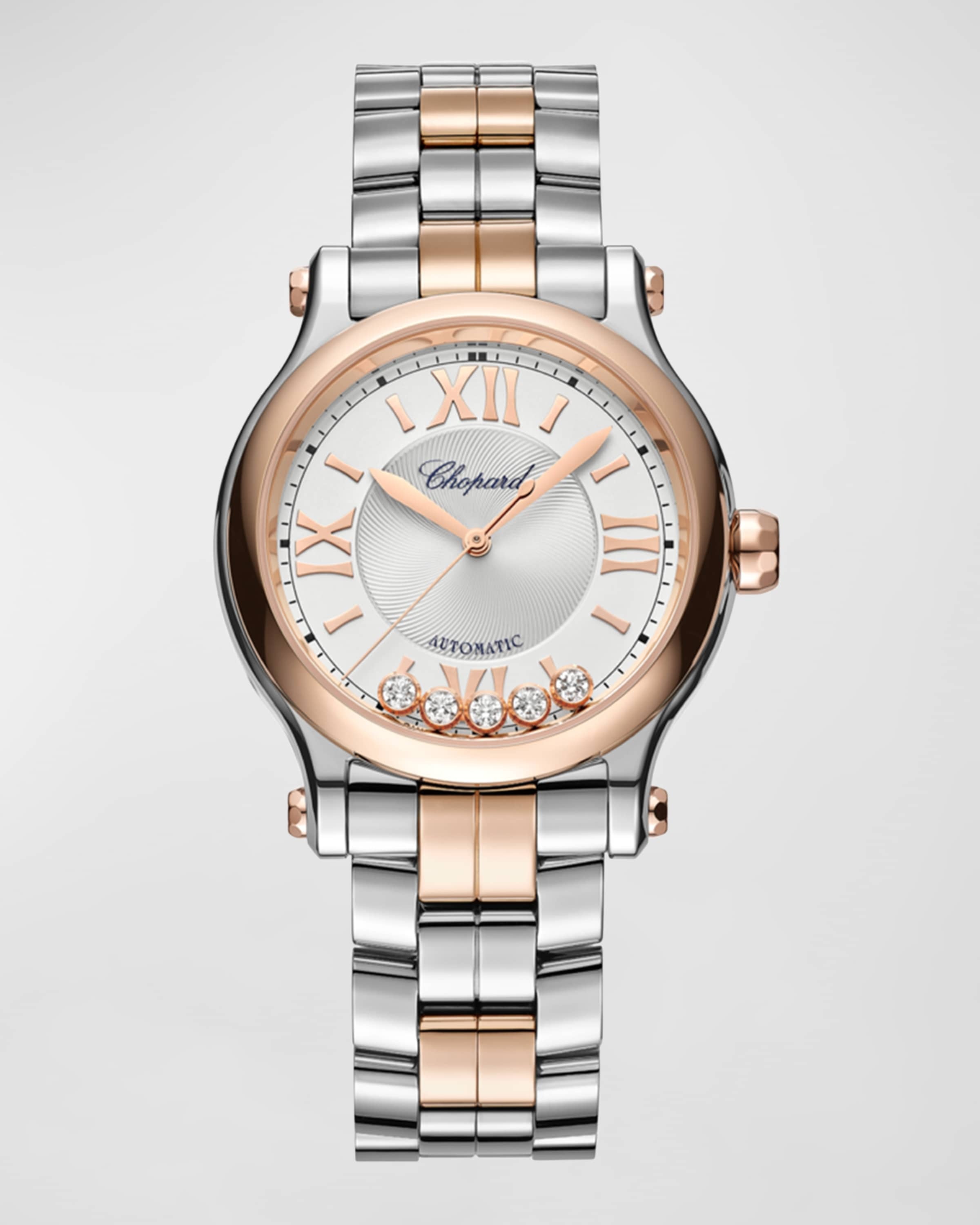 Happy Sport 33mm 18K Rose Gold Two-Tone Watch - 1