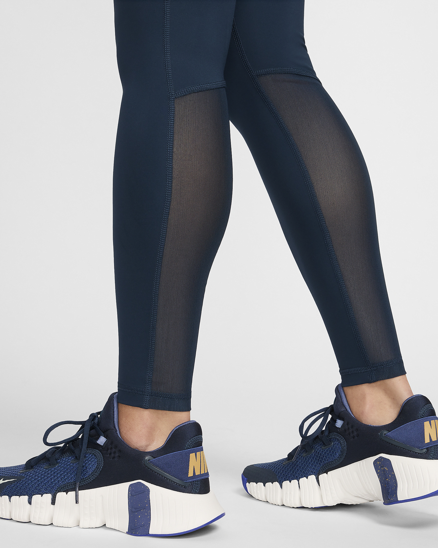 Nike Pro Women's Mid-Rise Mesh-Paneled Leggings - 5