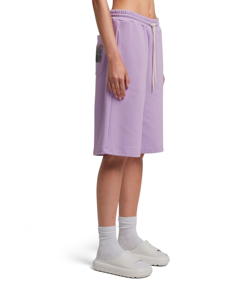 "FANTASTIC GREEN INVERSE SERIES" organic cotton sweat Bermudas 8