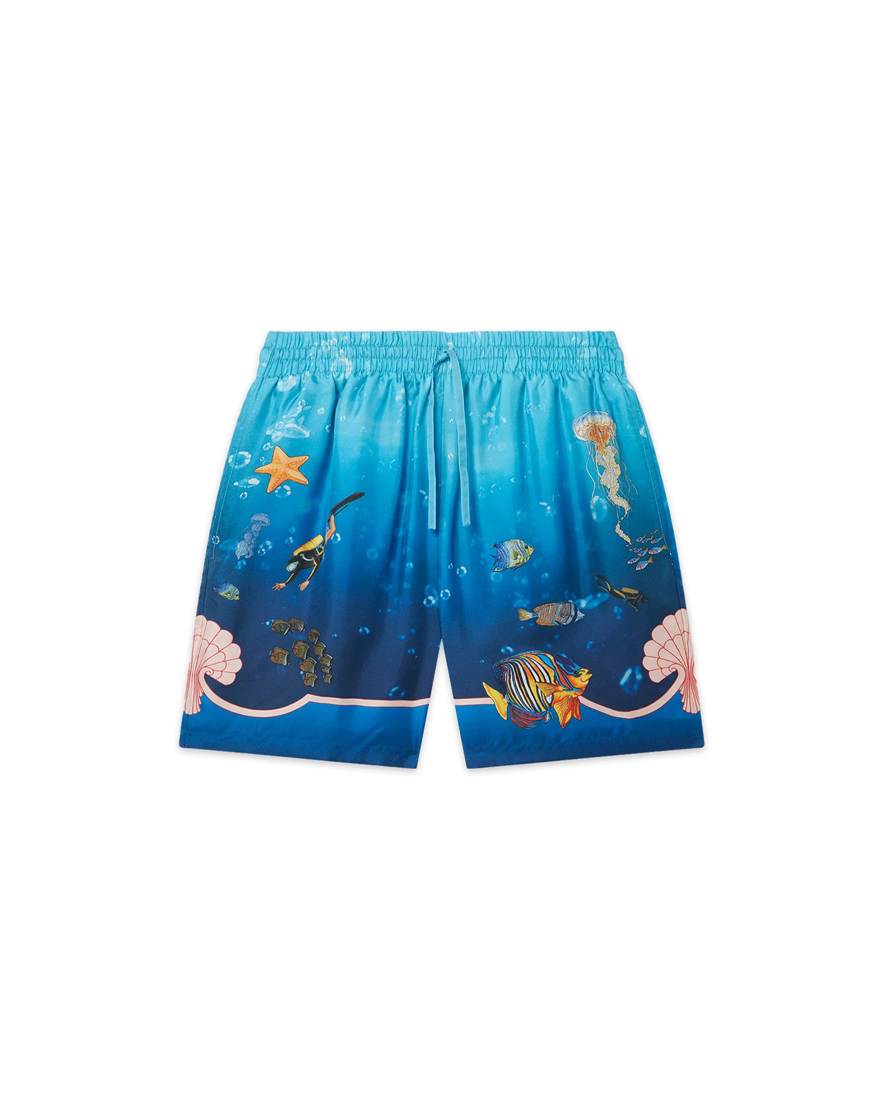 Fond Marin Silk Shorts | Casablanca Paris - 1