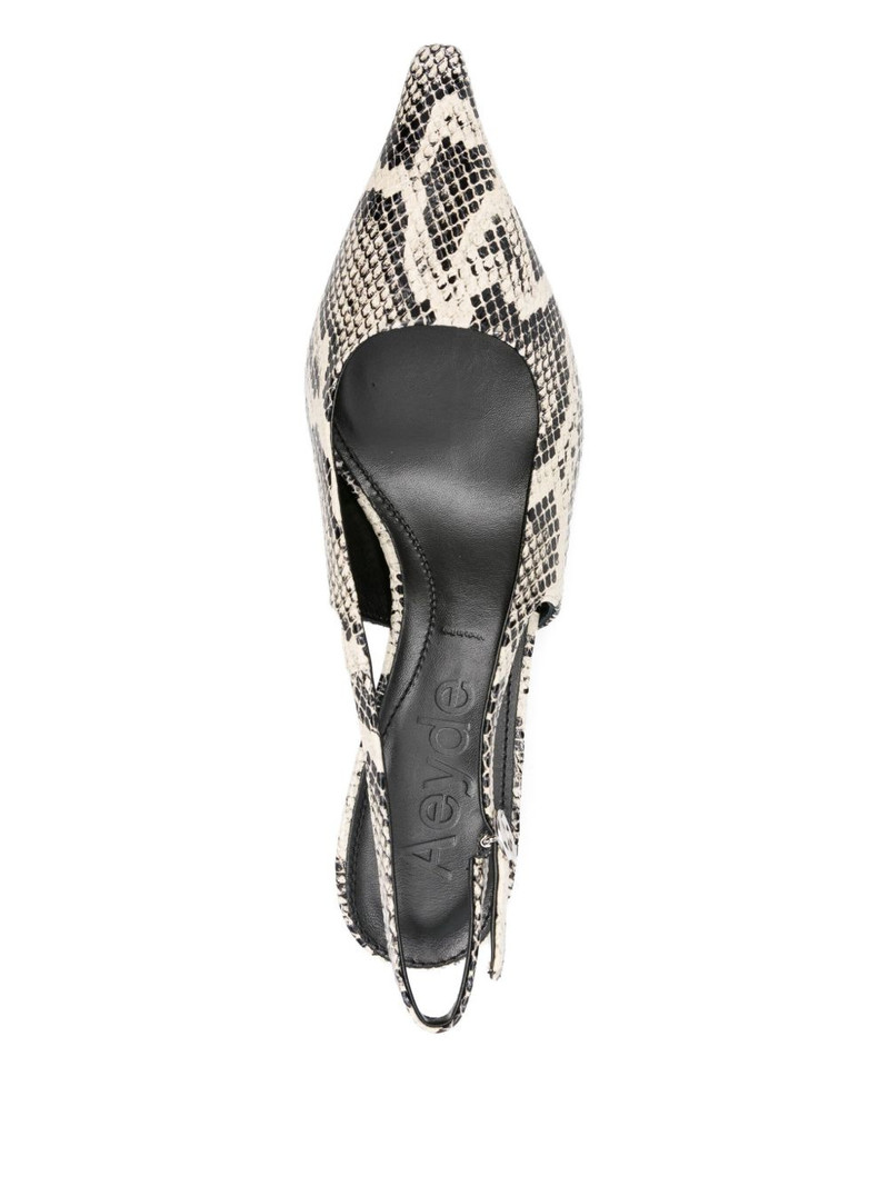40mm snakeskin slingback pumps 4