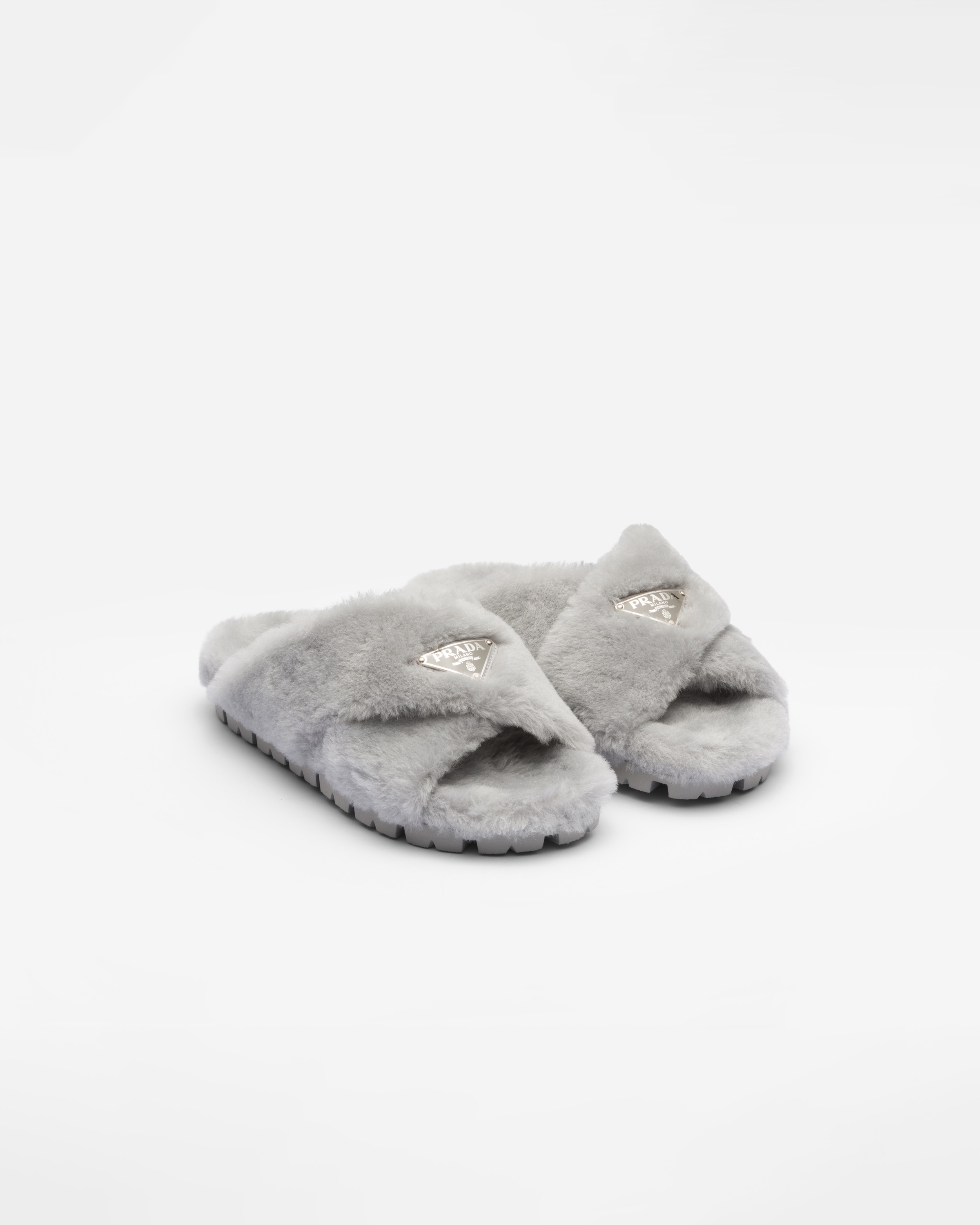 Shearling sandals - 1