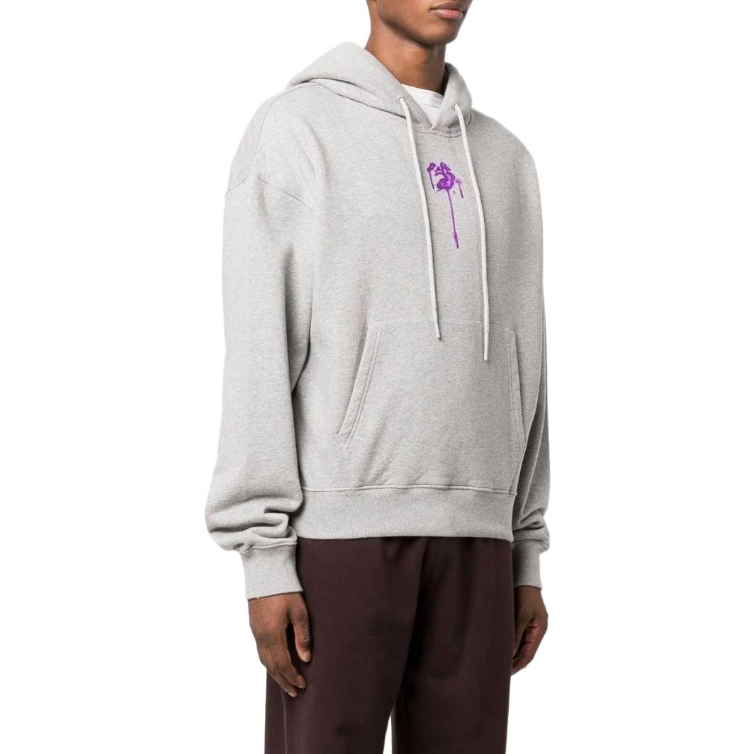 Off-White Dripped OW Logo Over Hoodie 'Grey' OMBB037F21FLE01308370837 - 4