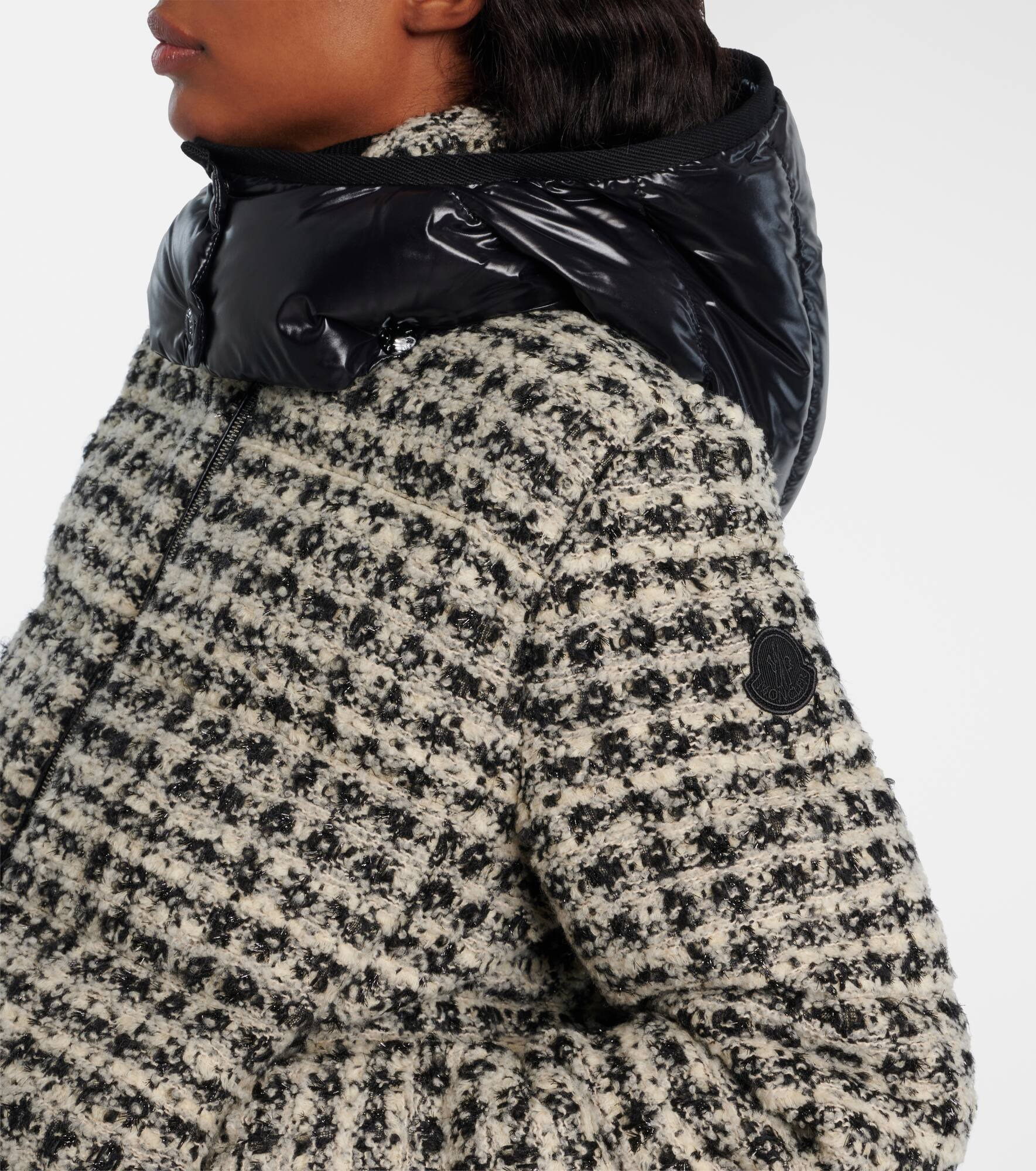 Andronne checked tweed down jacket - 4