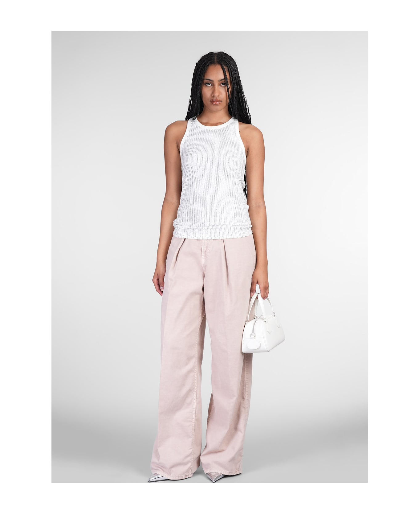 Candy Jeans In Rose-pink Cotton - 2