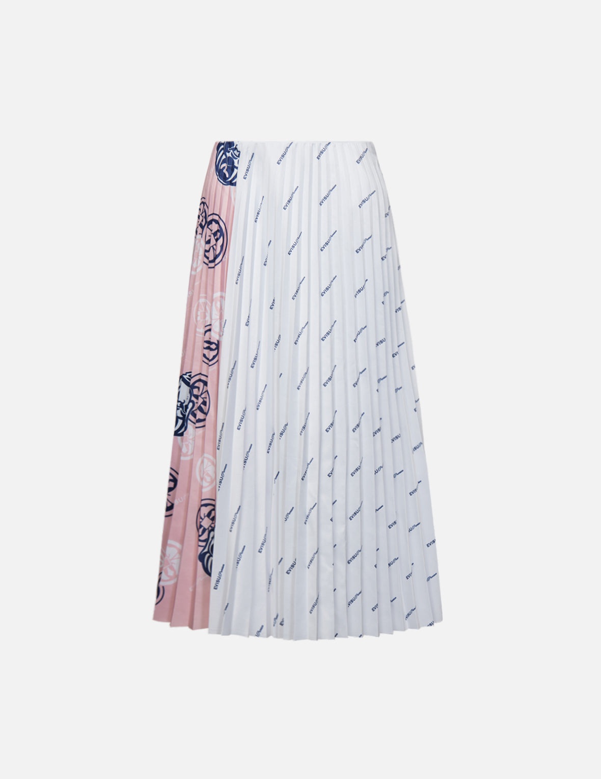 Color-blocking Pleated Skirt - 1