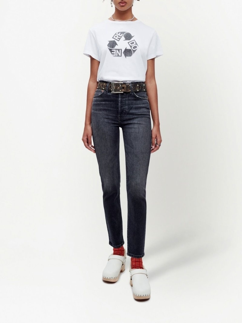 RE/DONE ankle cropped-leg jeans outlook