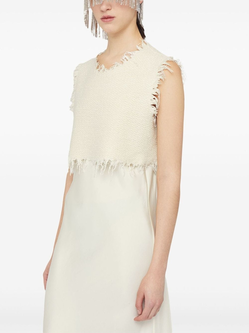 layered wool-silk blend dress 4