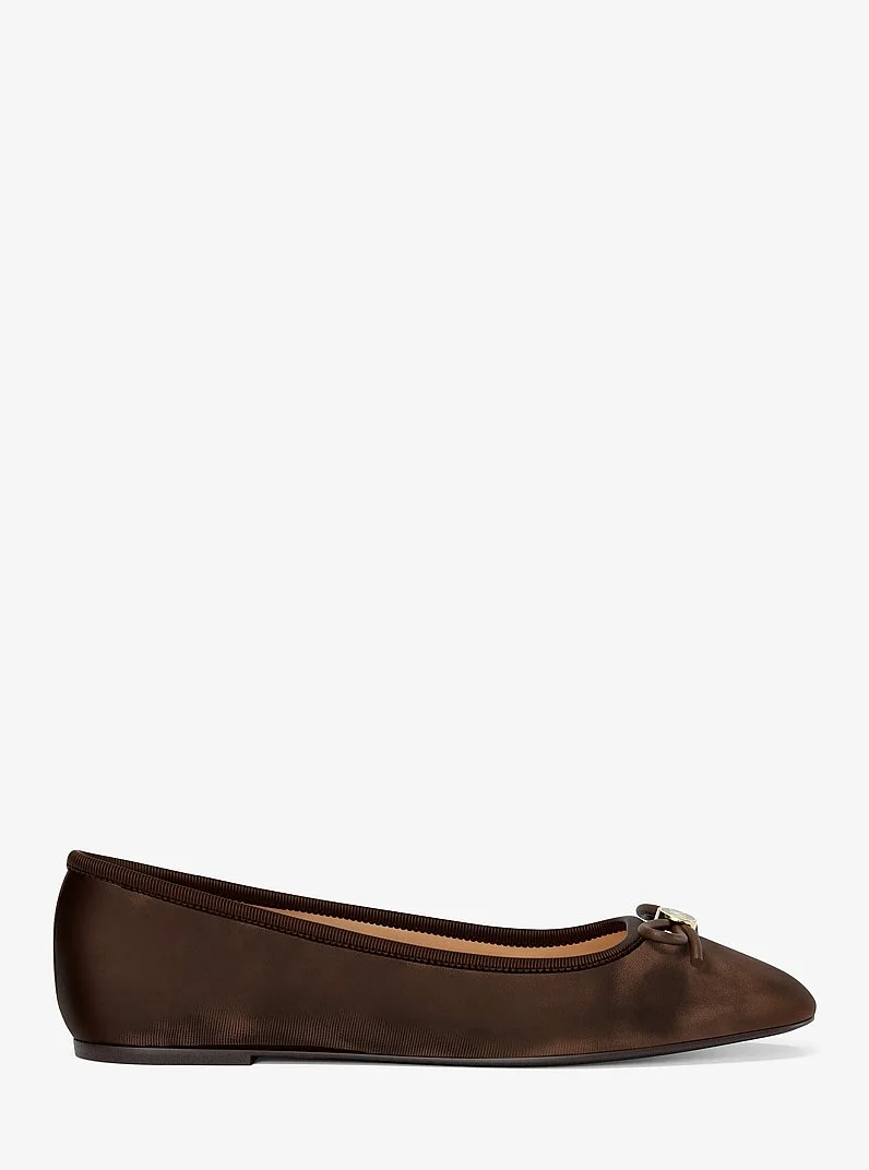 Savannah Logo Debossed Velvet Ballet Flat - 1