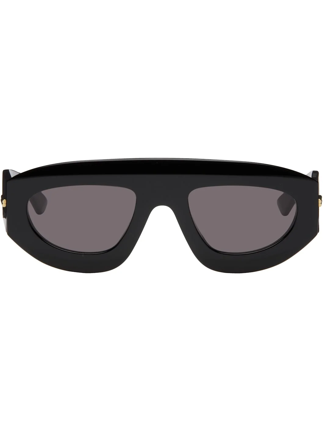 Black Ultrathin Shield Sunglasses - 1