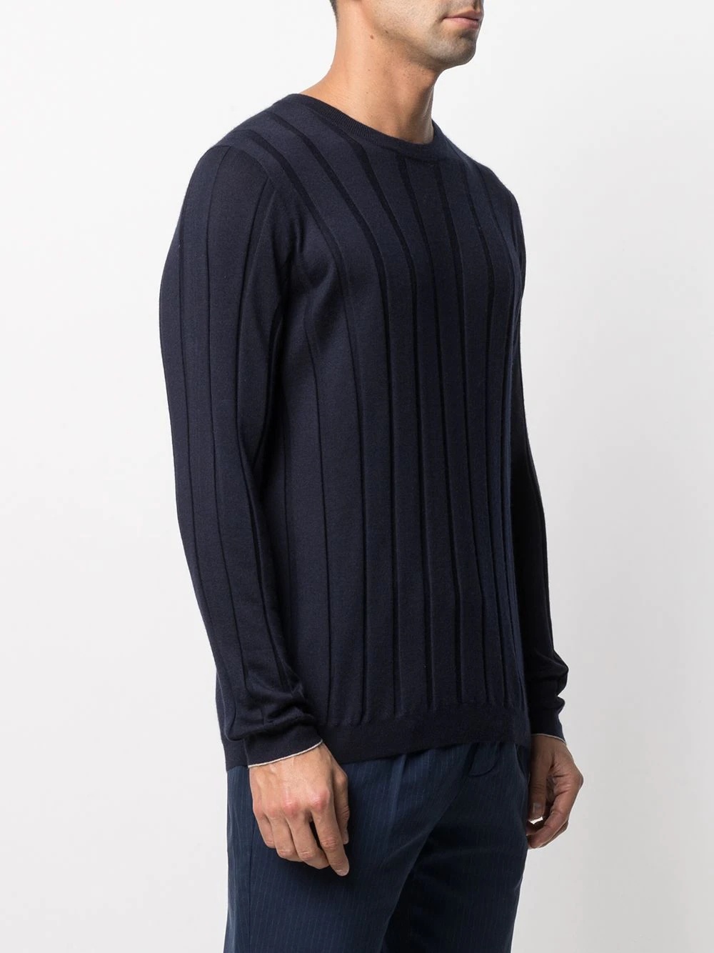 ribbed crew neck jumper - 3