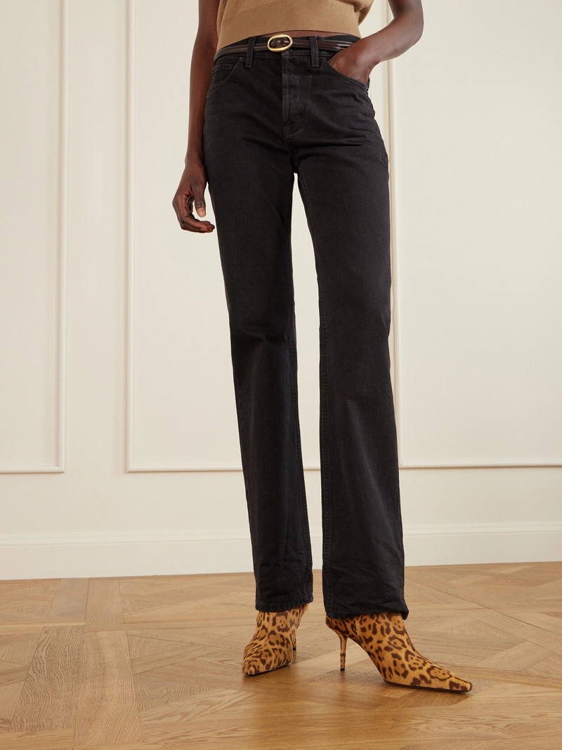 SAINT LAURENT Ashley Leopard-print Calf Hair Ankle Boots outlook