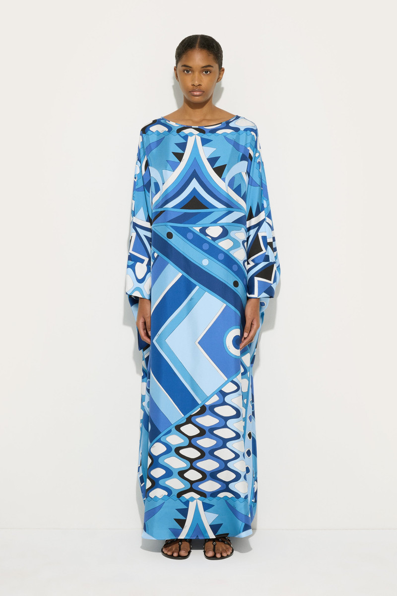 VIVARA PRINT LONG SILK KAFTAN 3