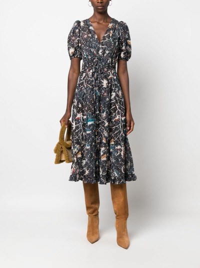 ULLA JOHNSON Thelma printed midi dress outlook